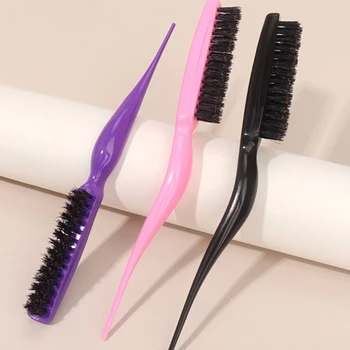Spazzola con setole di cinghiale pettine per capelli spazzola per prendere in giro per donna uomo Salon setole di cinghiale spazzola per lo Styling di bellezza 1