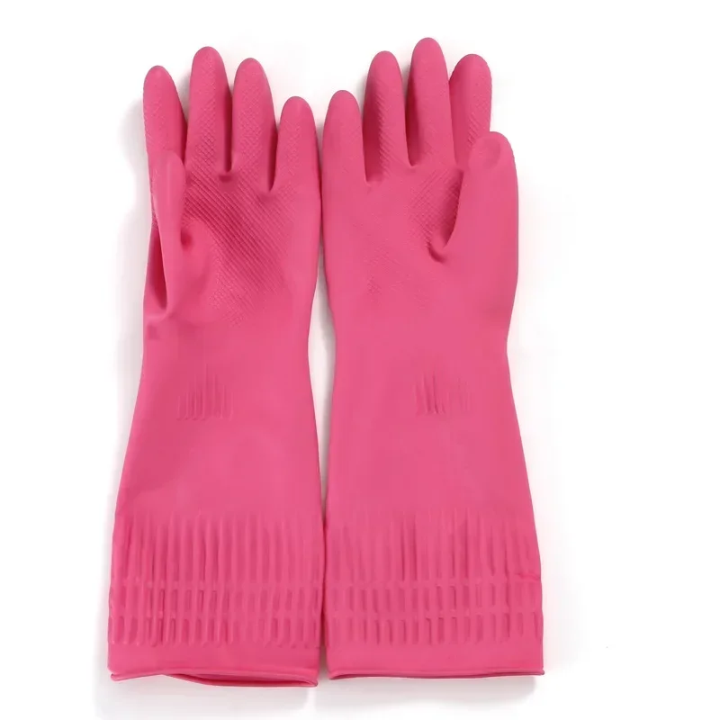 Kitchen Cleaning Latex Dish Washing Gloves Rubber Thickened Lengthened Household Laundry Gloves