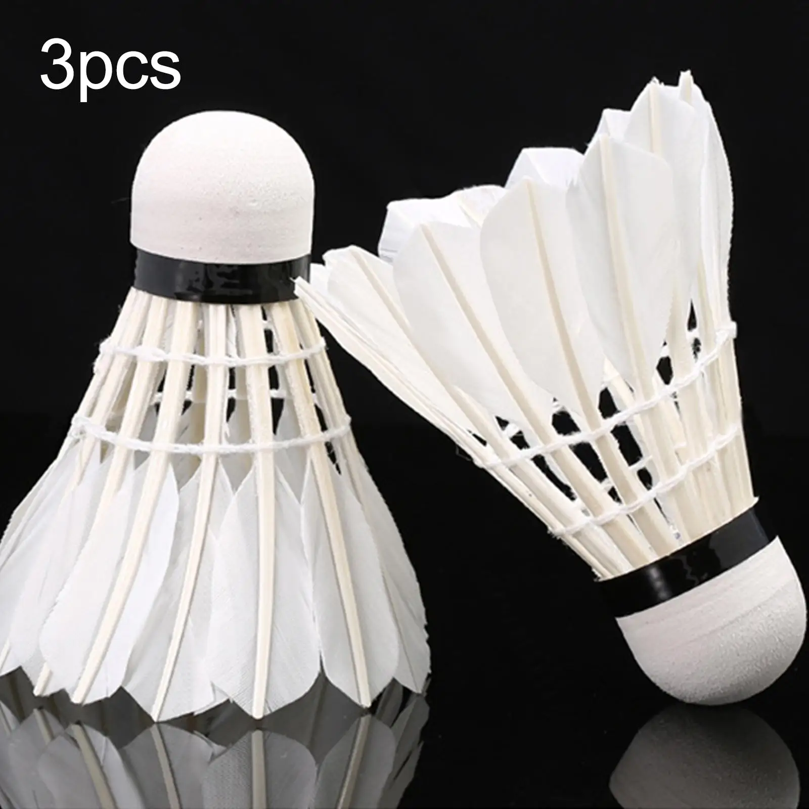 3x Badminton Shuttlecocks Professional Duck Feather Ball for Game Training Sport Practice