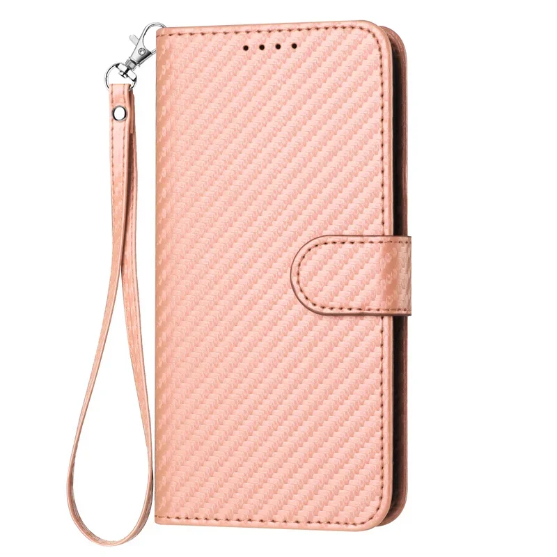 Premium Carbon Fiber Leather Magnetic Stand Wallet Case