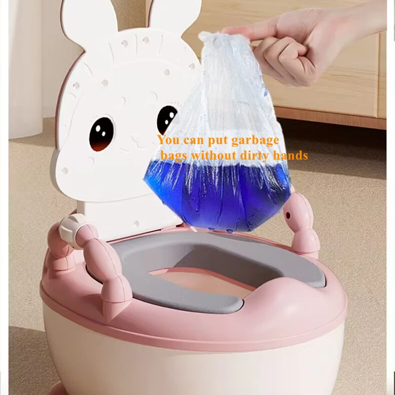 2024 Cute Rabbit Portable Potty Portable Baby Toilet Training Seat Child Pot Training Girls Boy Potty Kids Chair Toilet Seat Pot