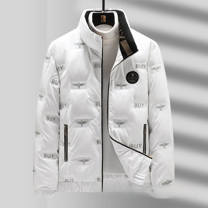 سميكة الرجال أسفل سترة الشتاء 80 الأبيض بطة ريشة ا...