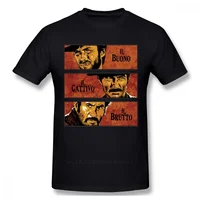 Mode hommes vêtements le bon le mauvais et laid impression t-shirt pour homme Il Buono Brutto Cattivo hauts été banlieue t-shirts occasionnels 1