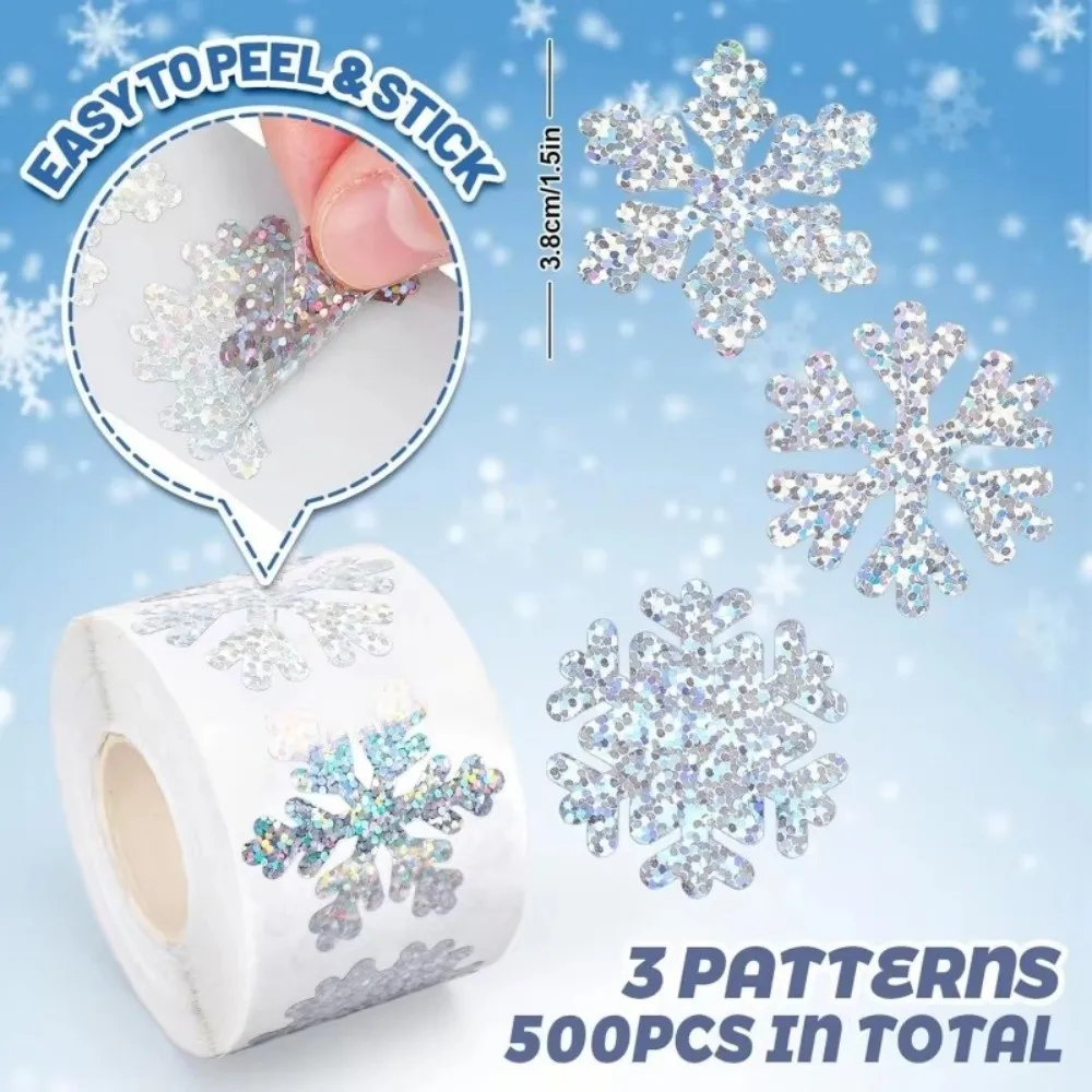 Waterproof Reflective Snowflake Stickers for Christmas Decorations
