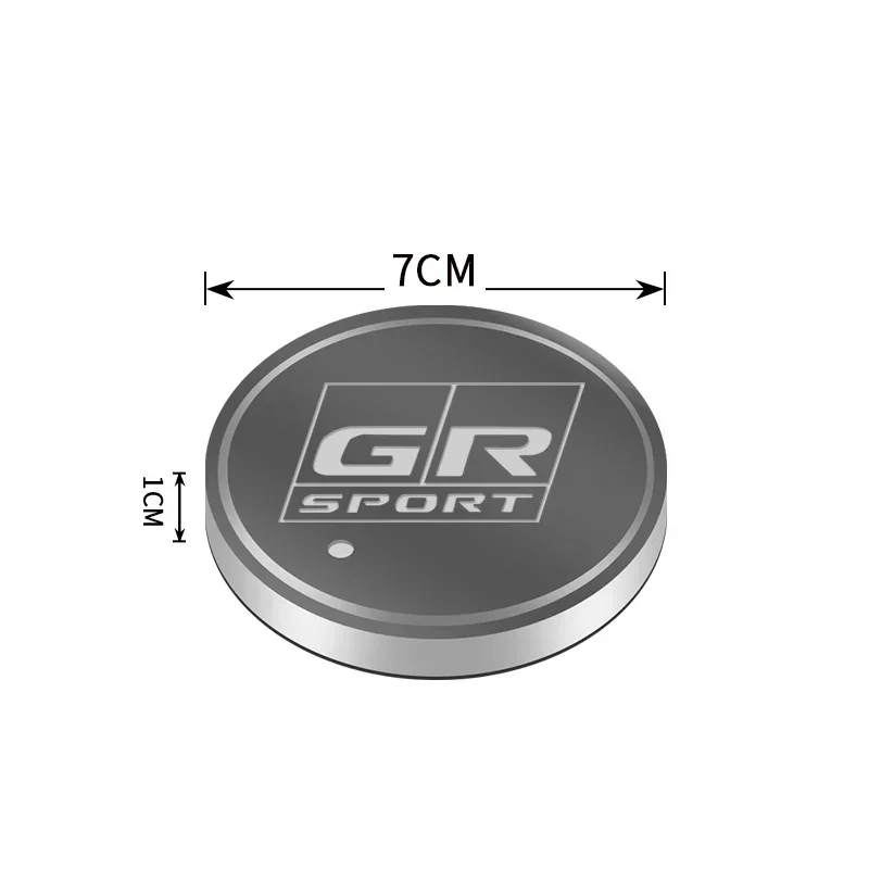Luminous Led Light Cup Coaster Mat For Toyota GR Sport Gazoo Racing Supra Yaris 86 Corolla RAV4 Avensis Prado Prius Accessories