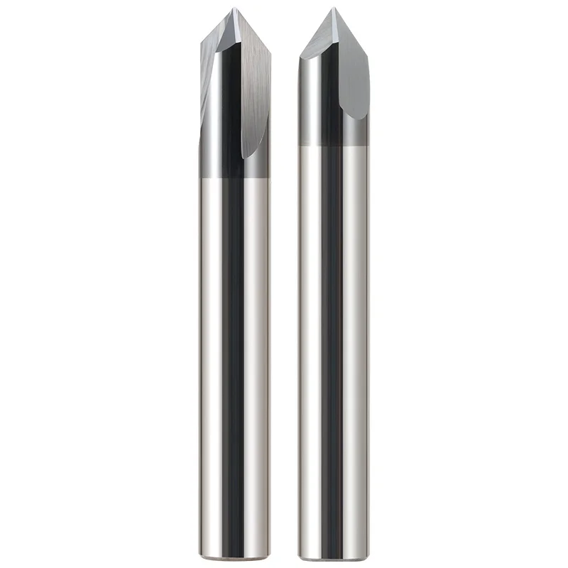 HRC66 3 Flutes Chamfer Milling Cutter 60 90 120 degrees CNC Router Bits Engraving Endmill Tools carbide milling cutter
