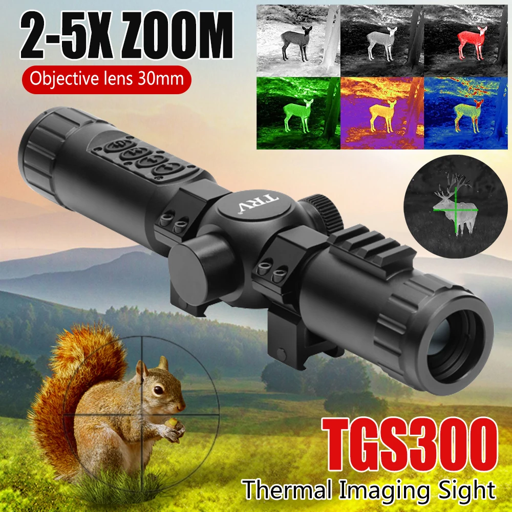 

Tactical TGS300 2-5X thermal imaging sight Scope Optics Riflescope Fit 11/20mm Scopes Mount For Hunting Rifle Pistol Air Gun