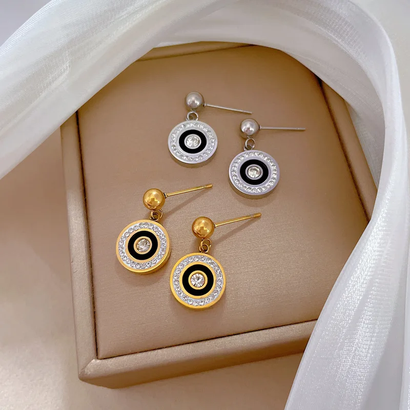 Classic Personalized Ring, Simple Style Earrings, Golden Men's and Women's Earrings, Personalized Temperament Banquet Earrings