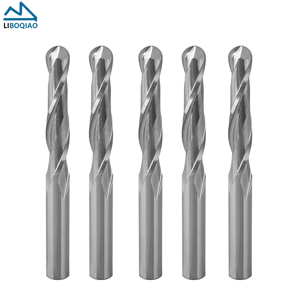 

5PCS Ball Nose Milling Cutter 6mmx32mm Woodworking Milling Tools CNC Bit for Wood Tungsten steel End Mill Carpenter Tool