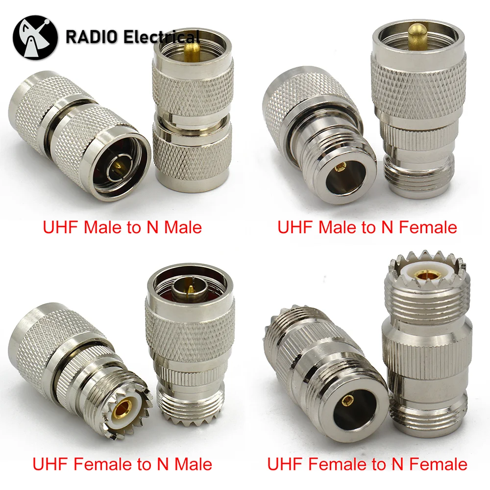 Connector N to UHF PL259 SO239 Male Plug & Female Jack Straight RF Coaxial adapter UHF To N For radio antenna Wire Terminals