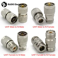 Connector N to UHF PL259 SO239 Male Plug & Female Jack Straight RF Coaxial adapter UHF To N For radio antenna Wire Terminals 1