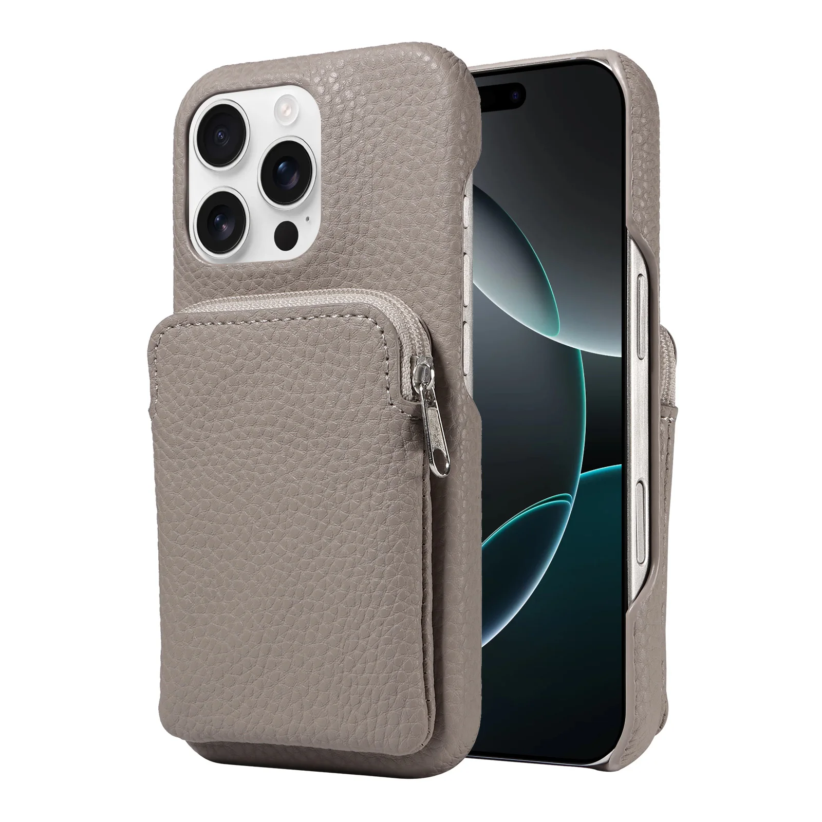 Elegant Faux Leather Phone Case with Card Holder - Shockproof & Drop-proof Protection