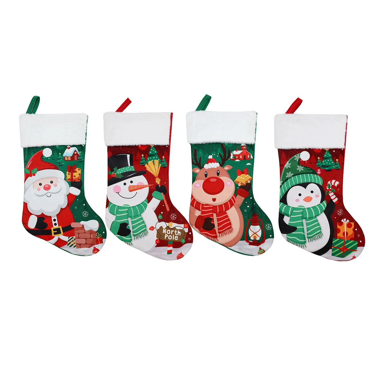 Christmas decoration, holiday party supplies, Christmas stockings ornaments, fireplace decorations, home window display props 4