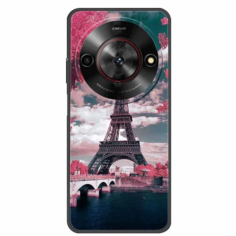 WXPPJ Cover per Nubia Focus 5G Custodia + [1 Pezzi] Pellicola Vetro Temperato, Nero Anti-Caduta Bumper Morbido Silicone TPU Protezione Case per Nubia Focus 5G (6.60) - XT24