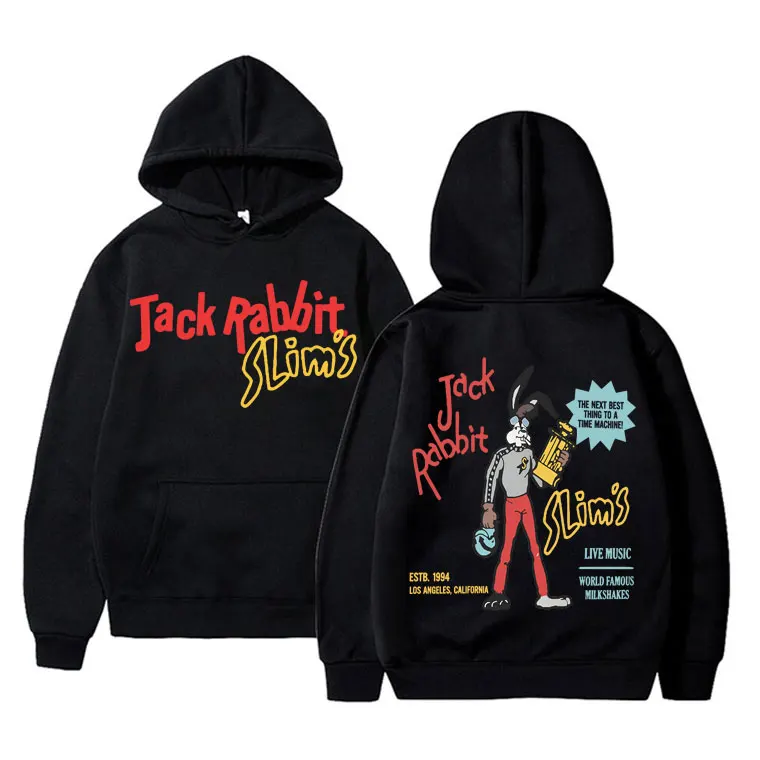 

Movie Pulp Fiction Jack Babbit Slims Double Sided Print Hoodies Director Quentin Tarantino Hoodie Male Gothic Vintage Sweatshirt