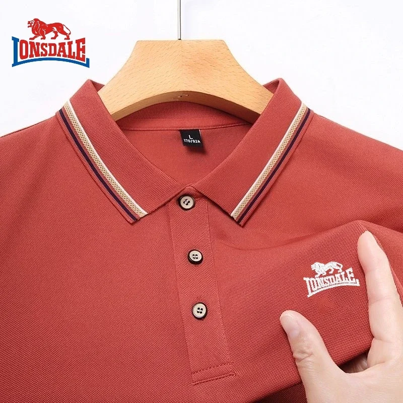 Рубашка-поло мужская с вышивкой, люксовая Удобная дышащая футболка из чистого хлопка, деловой стиль, для отдыха, лето Рубашка-поло мужская с вышивкой, люксовая Удобная дышащая футболка из чистого хлопка, деловой стиль, для отдыха, лето