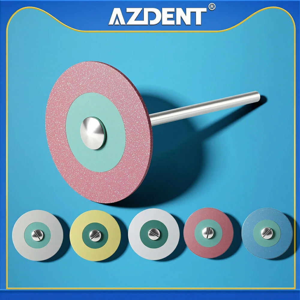 AZDENT Dental Polishing Kits – Rubber Disks In Coarse, Medium & Fine Grit For Lab & Clinic