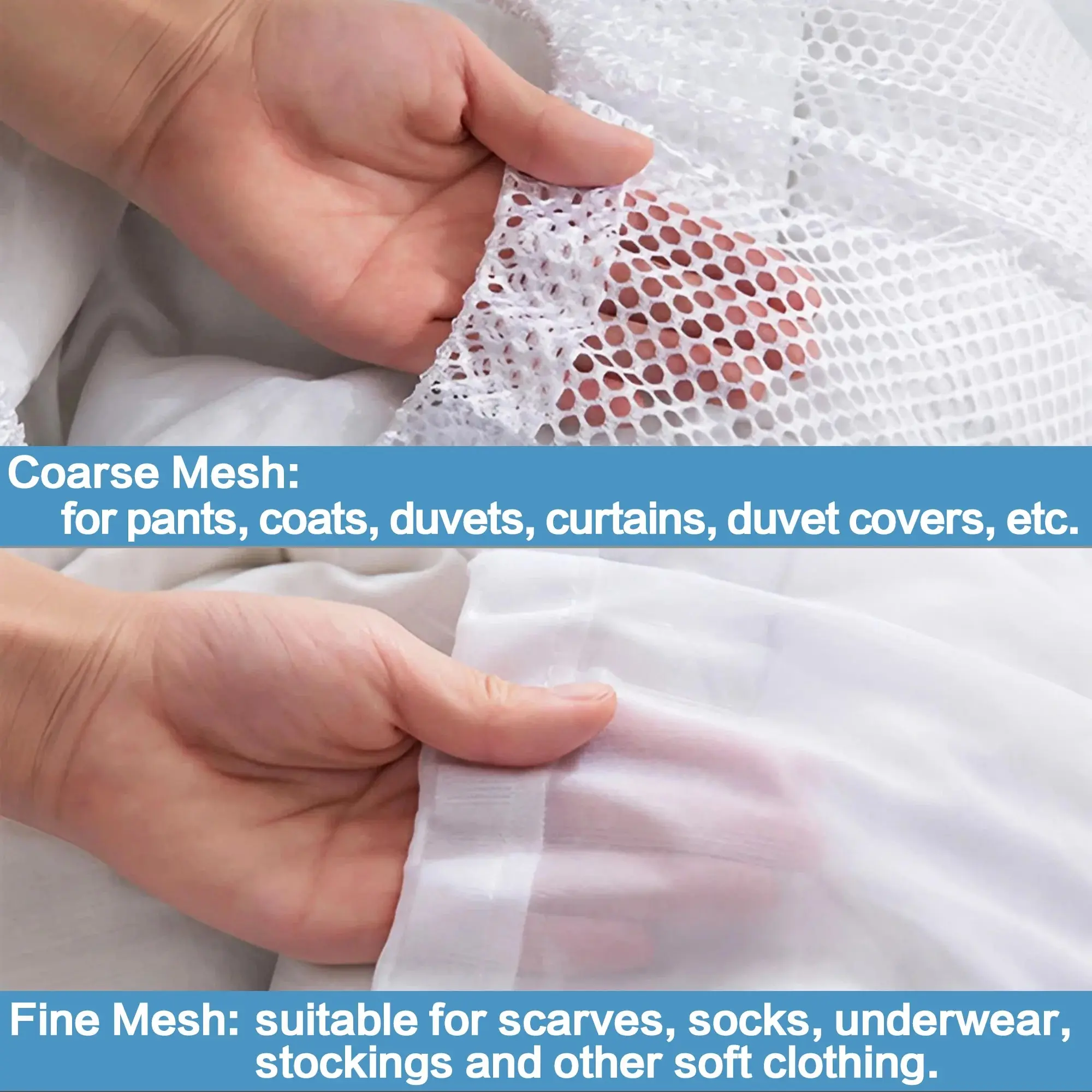 1PC Mesh Laundry Bag - Machine Washable Drawstring Design Travel Wash Bag for Blouses, Hosiery, Stockings, and Underwear 3