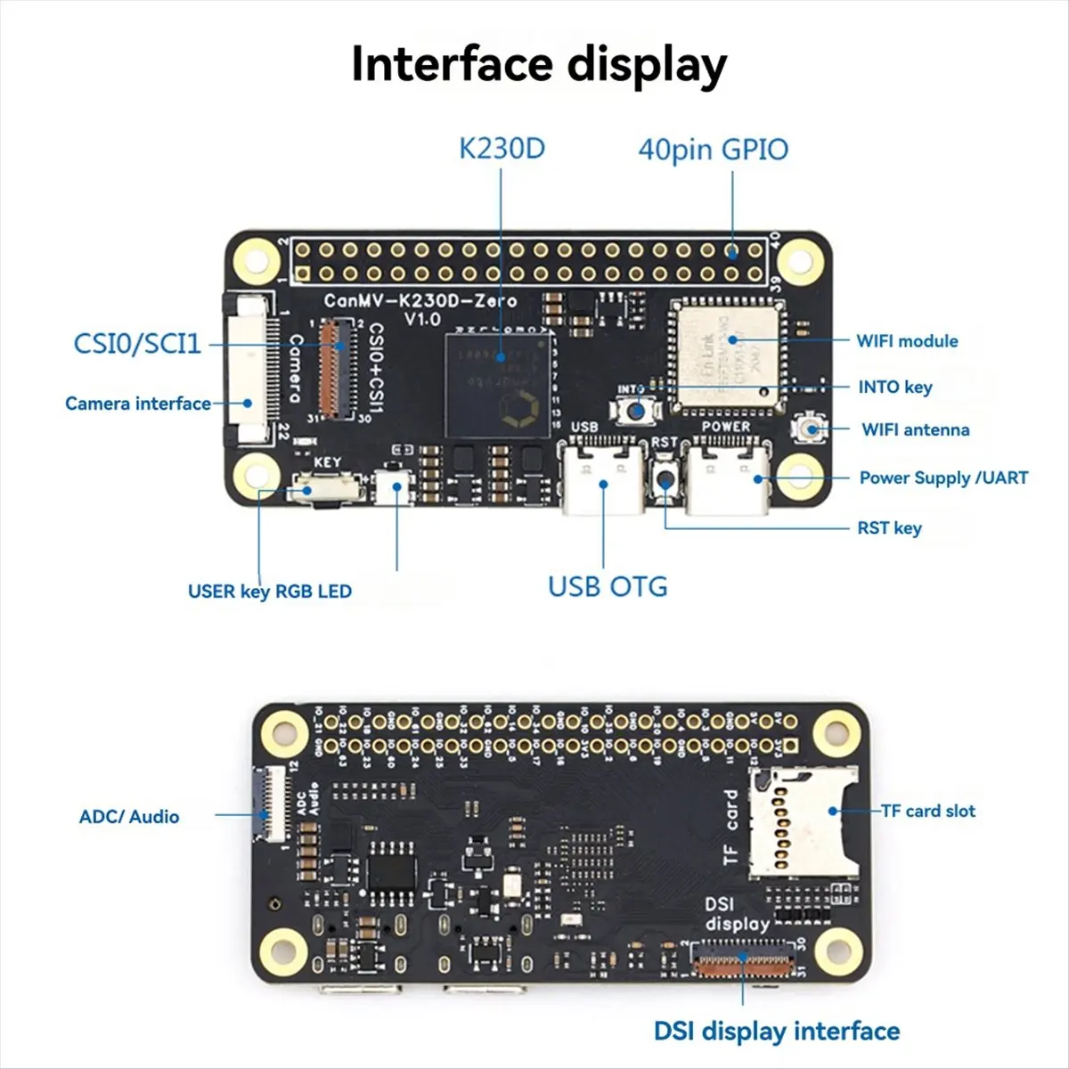 T35C CanMV K230D 제로 개발 보드 머신 보드 AI RISC-V 마더보드 인공 지능