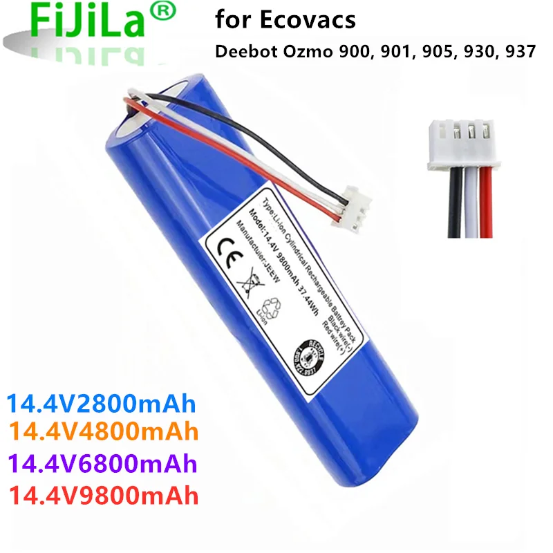 

14,4 V 9800mAh Neue Roboter-staubsauger Batterie Pack für Ecovacs Deebot Ozmo 900, 901, 905, 930, 937