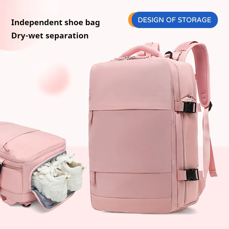 Classic Waterproof Large Capacity Women Backpack USB Charging Laptop Backpack Fashion Dry Wet Separation Travel Backpack Men Bag