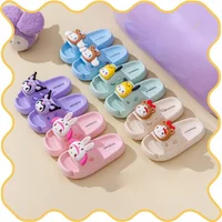 Summer Cartoon Slippers Parent-child Children's Home Indoor Beach Cute Kuromi Girls' And Women's Sandals 1