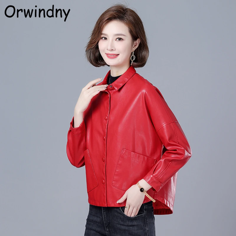 

Orwindny Fashion Leather Jacket Women High Quality Casual Coats Female Spring And Autumn Clothing Single Breasted Suede