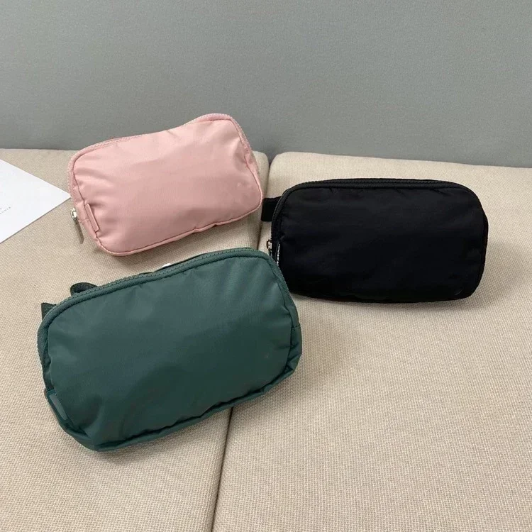 

Поясная сумка с металлическим логотипом, забавная уличная спортивная бананка из ткани Оксфорд для фитнеса, модная повседневная сумка для йоги, бега