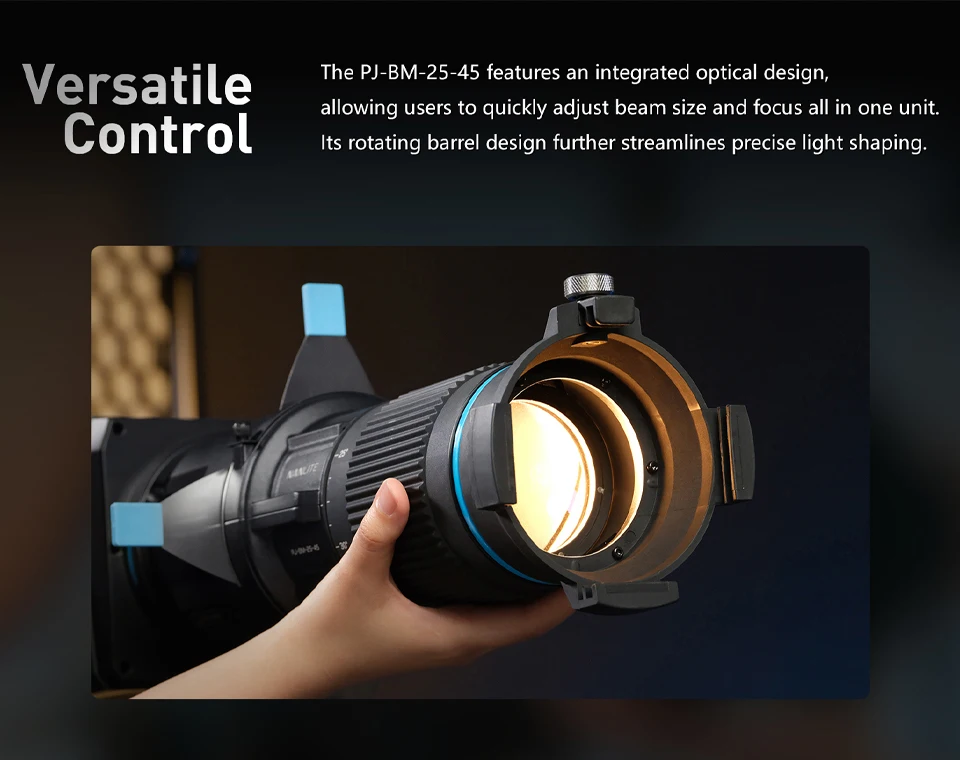 Nanlite PJ-BM-25-45 Spotlight Mount Set Lighting Modifiers Bowens Mount Lights A