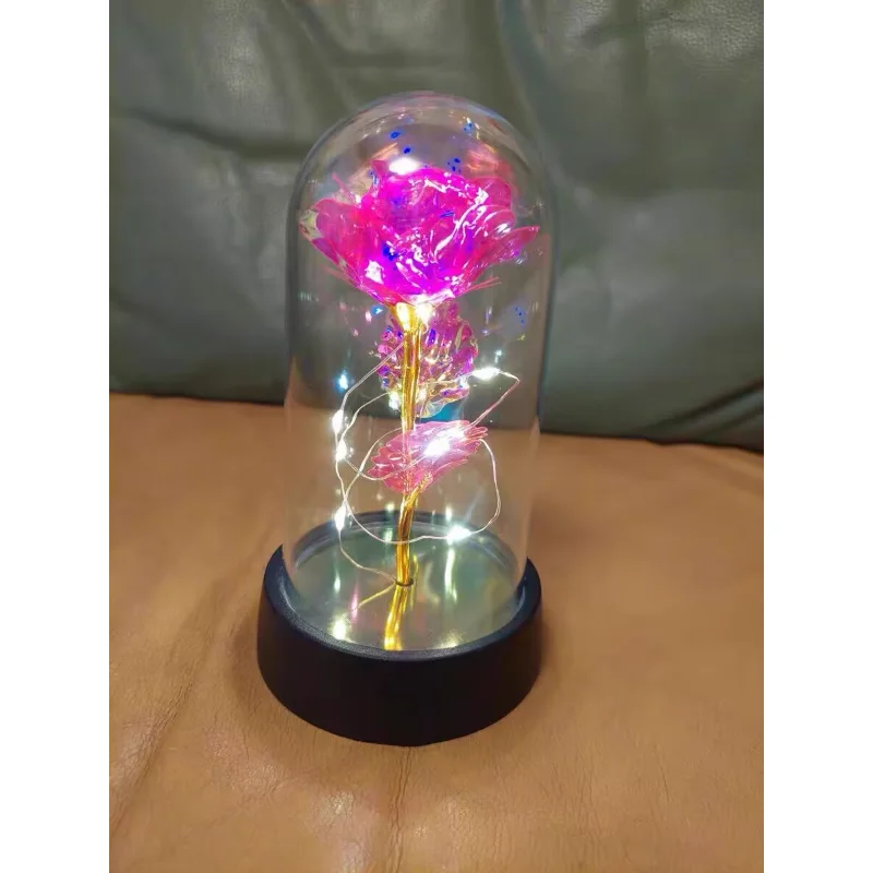 LED Simulation Rose Eternal Flower Light Beautiful Realistic Looking Night Light Party Supplies Mother's Day Valentine's Day