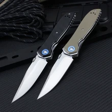 

New High Quality Outdoor Tactical Folding Knife 9cr14mov Blade G10 Handle Outdoor Camping Safety Defense Pocket Military Knives