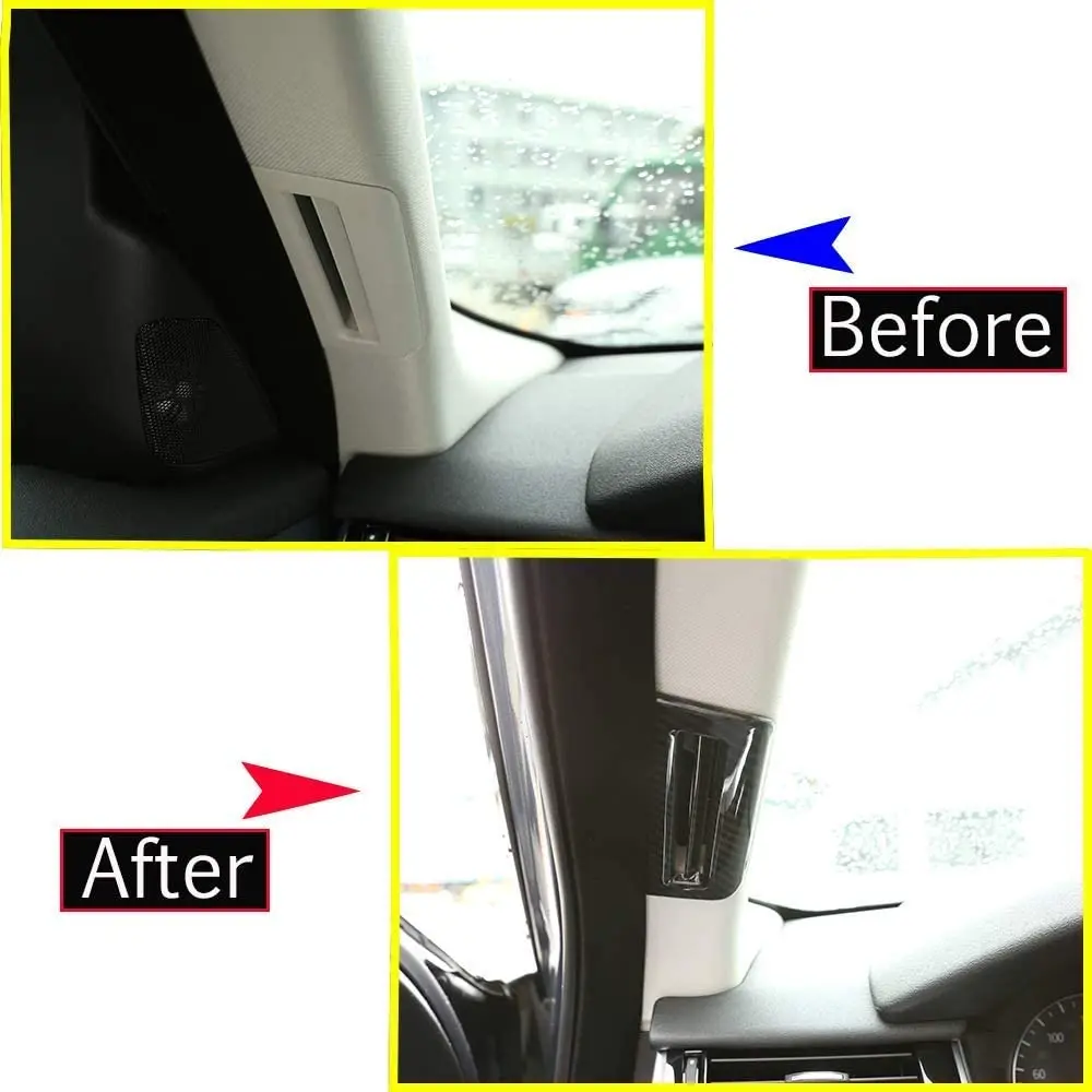 

ABS Pillar Air Vent Outlet Frame Trim Cover Car Accessories Carbon Fiber Style For Land Rover Range Rover Velar 2017 2018