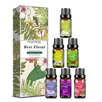 6pcs Gift Set 10ml Sweet Essential Oils for Humidifier Aromatic Diffuser Vanilla Lemon Mint Grapefruit Sweet Orange Aroma Oil 10