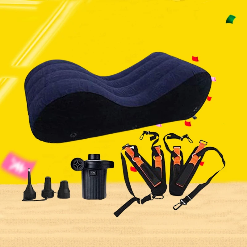 

Husband And Wife Night Bed Inflatable Sofa Bed Air Sofa For Adult Couple Love Game Chair Beach Garden Outdoor Foldable Furniture