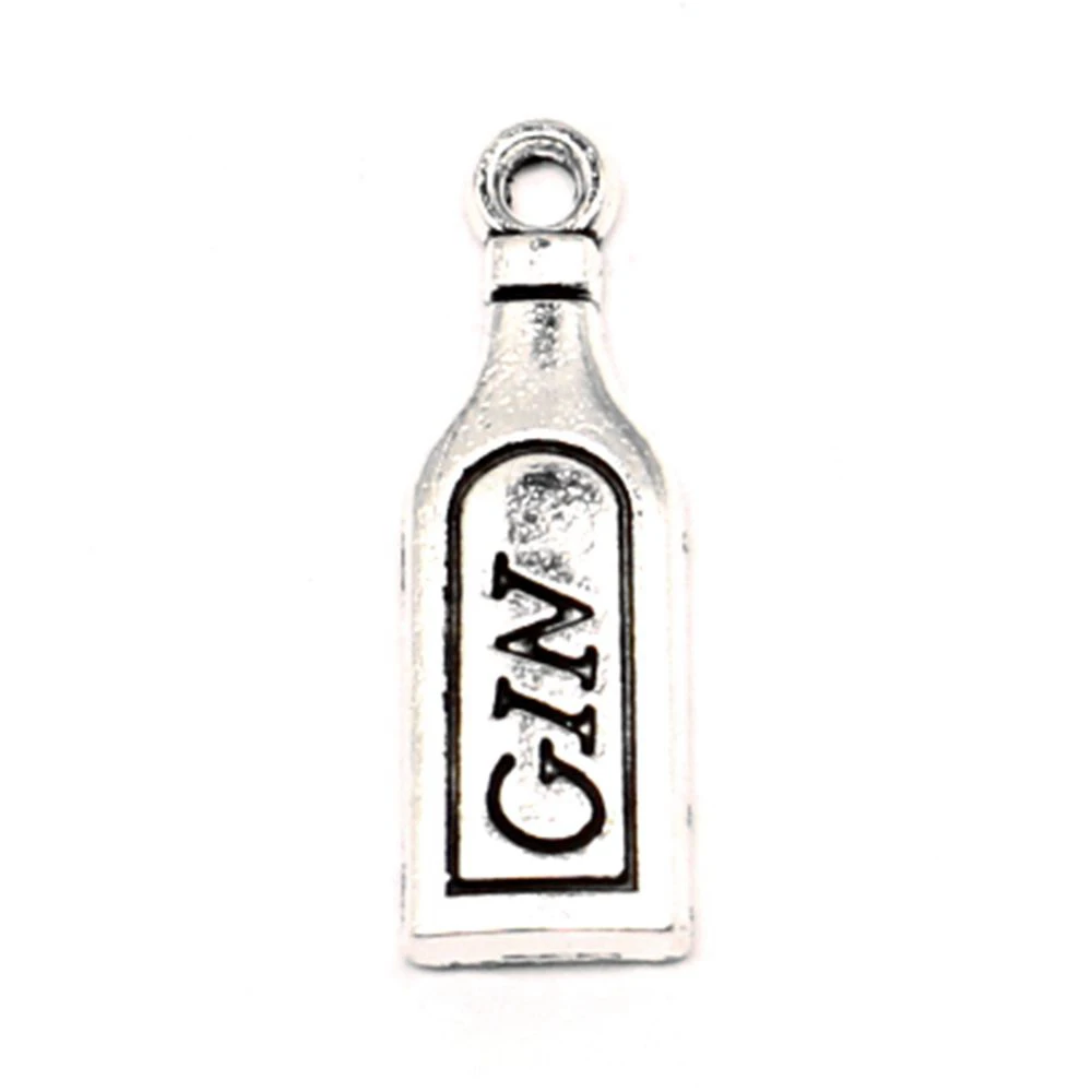 

Bottles Charms Man Pendant Diy Jewelry Diy 7x22mm 20pcs Antique Silver Color