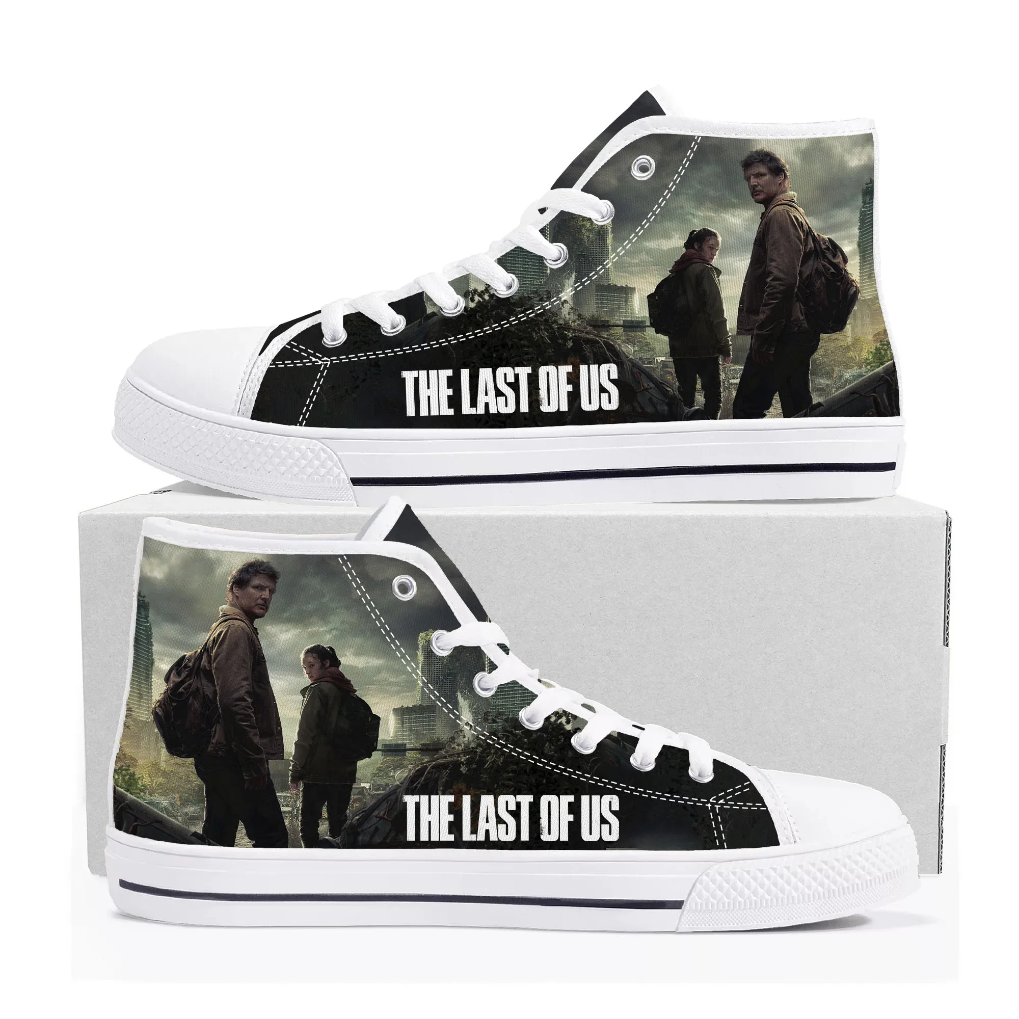 The Last Of Us Fireflies High Top Sneakers Mens Womens Teenager Canvas Sneaker Casual Custom Made Shoes Customize DIY Shoe
