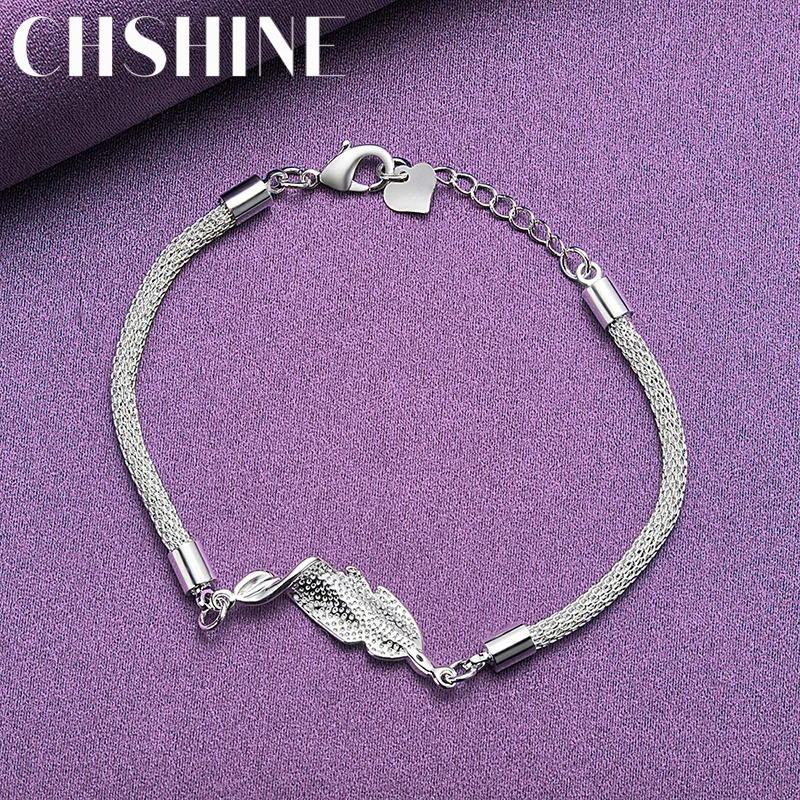 

CHSHINE 925 Sterling Silver Snake Chain Fish Bracelet For Women Wedding Party Fashion Charm Jewelry Gifts