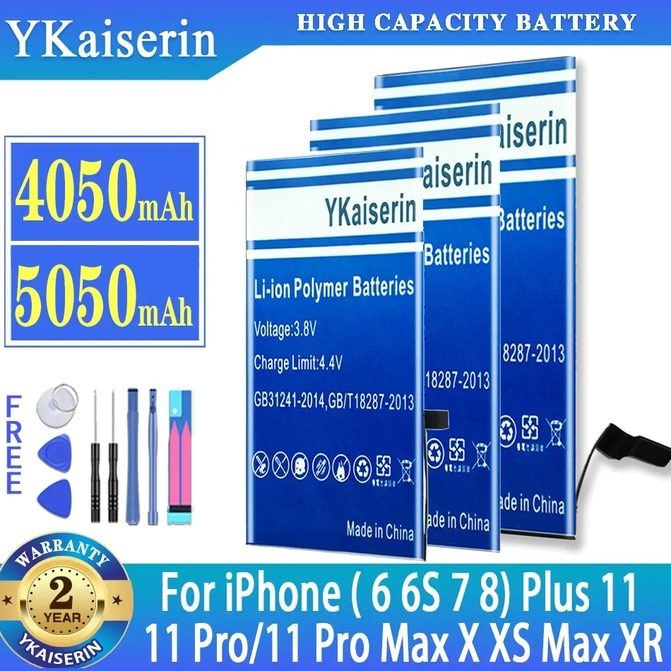 

Аккумулятор ykaisin для IPhone ( 6 6S 7 8) Plus 11 11Pro Max X XS Max XR 6plus 6splus 7plus 8plus XSMax