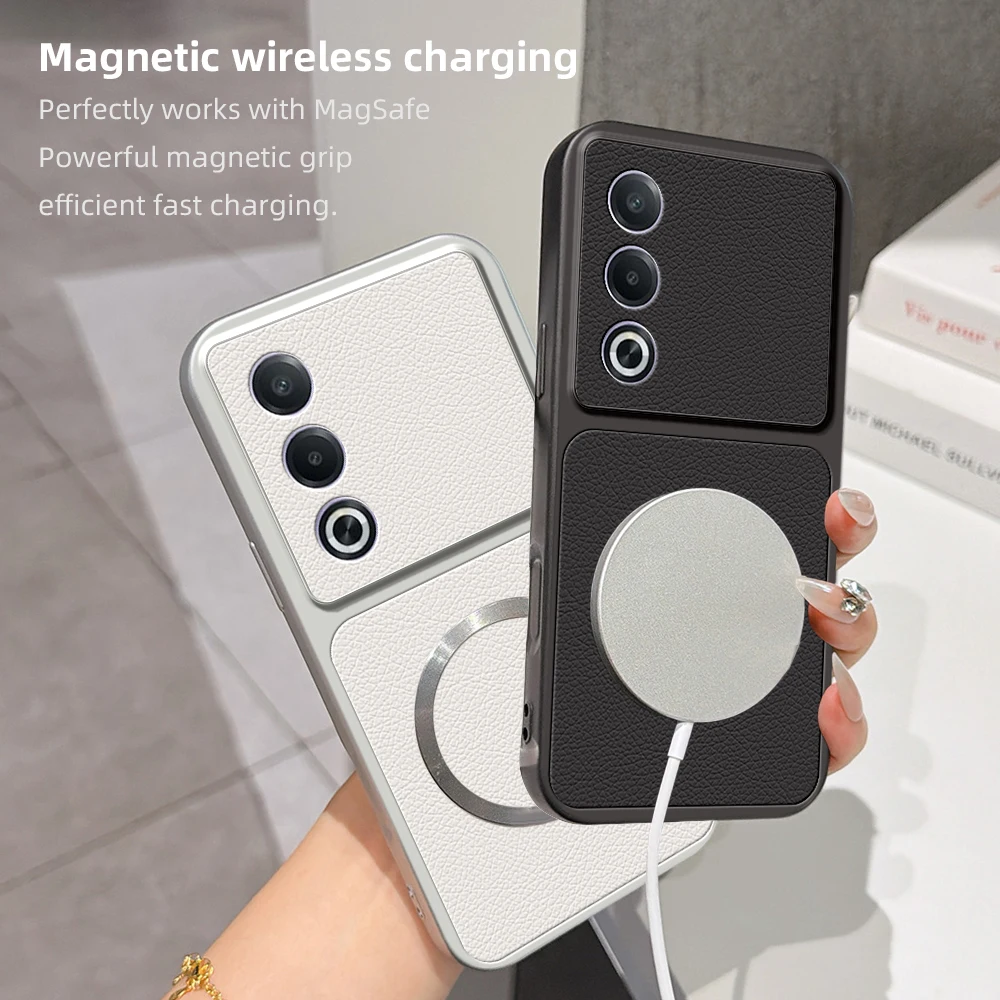 Luxury Leather Matte Magnetic Soft TPU Phone Case Cover