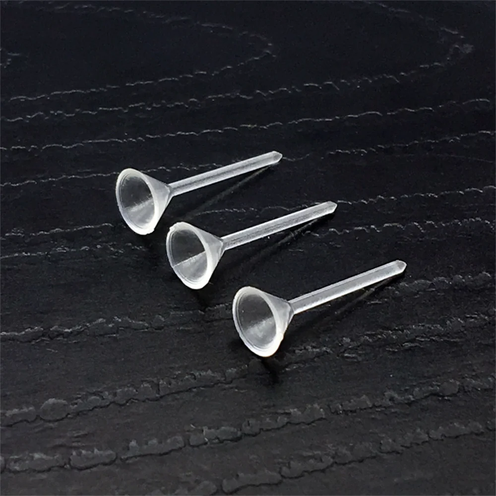 16 Paia Orecchini Ipoallergenici AoedeJ In Plastica Trasparente - Con Zirconi, Per Orecchie Sensibili, Sport, Donne E Ragazze (Resina)