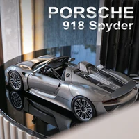 Welly 1:24 Porsche 918 Alloy Sports Car Model Diecasts Metal Racing Car Vehicles Model Simulation Collection Childrens Toys Gift 1