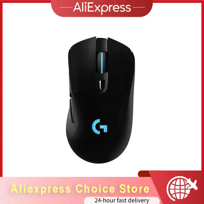 Logitech G703 Lightspeed Беспроводная игровая мышь Hero 25K сенсор Lightsync RGB легкая 95G + 10G дополнительно