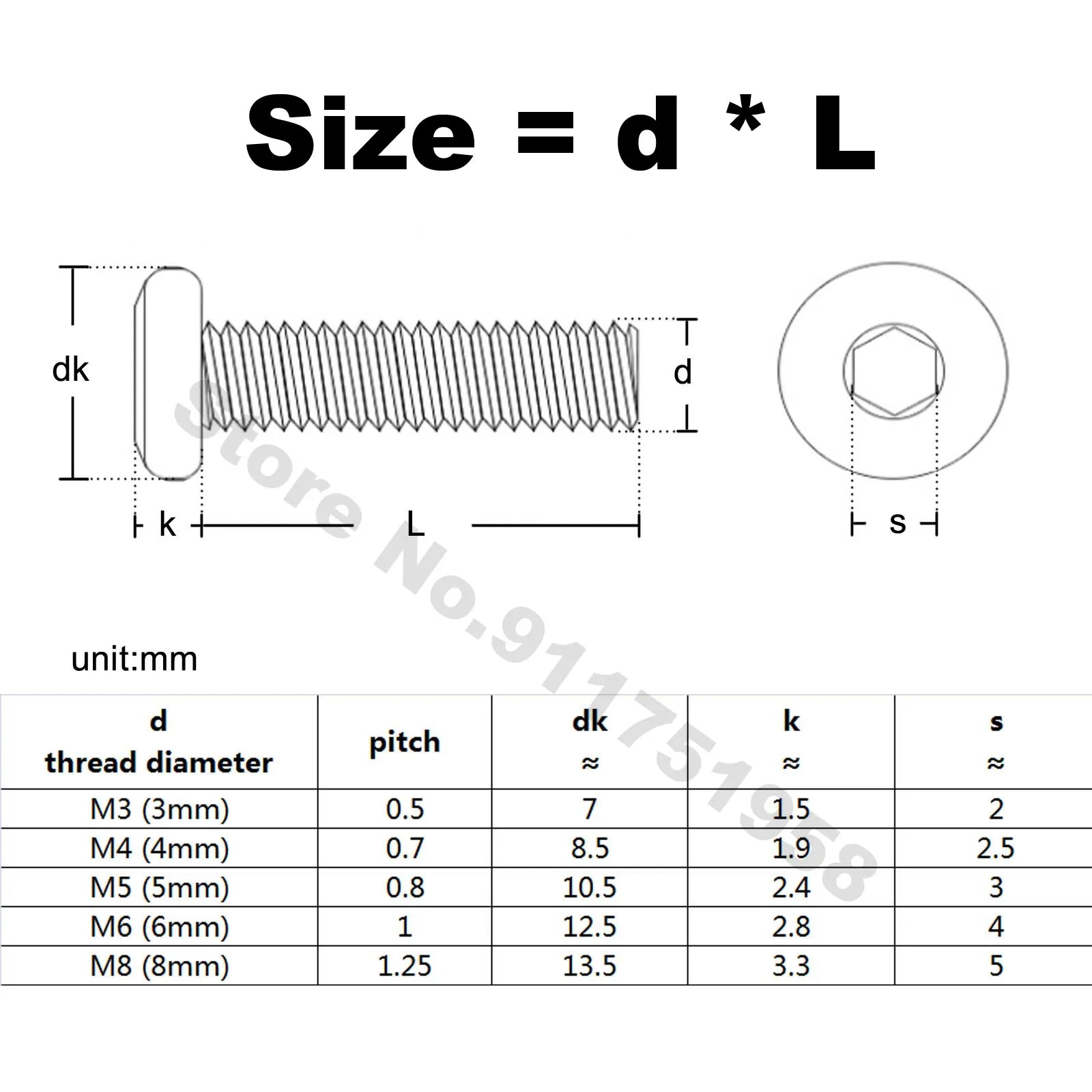 M2 M3 M4 M5 M6 M8 M10 304 Stainless Steel Large Flat Hex Hexagon Socket Allen Head Furniture Rivet Screw Connect Joint Bolt images - 6