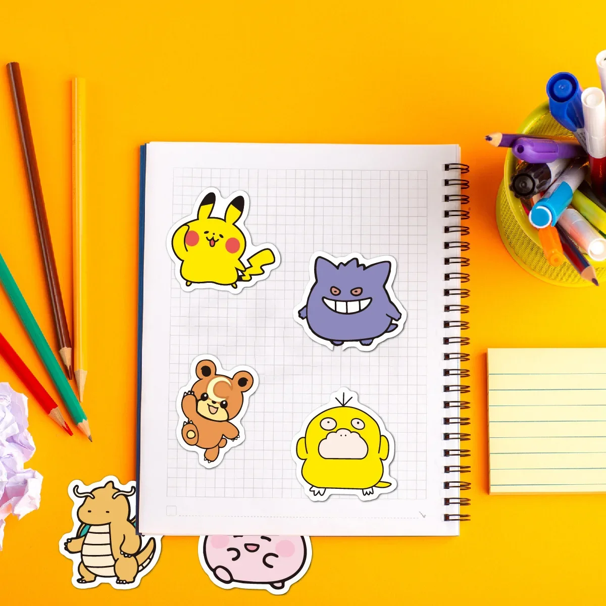 Cartoon Cute Anime Pokemon Graffiti Stickers 50/100PCS for Laptop Motorcycle Stationery Waterproof Kids Toys Sticker Decoration