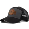 Summer Hot Sale Unisex Seven-Panel Style Trucker Hat Adjustable Baseball Cap Shark Pattern Patch Fishing Hat Mesh  Sports Dad Ha 4