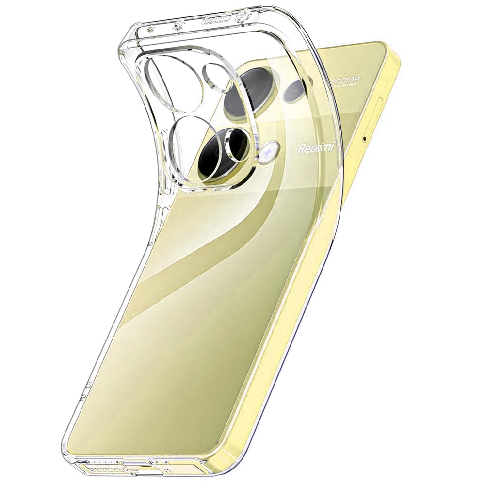 Ultra Thin Silicone Soft Case For Xiaomi Redmi Note 14 13 12 Pro Plus Pro+ 4G 5G Clear Back Cover Shockproof Shell Transparent phone case phone protector cover