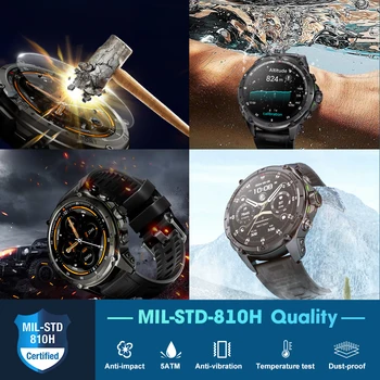 KUMI U5 Pro 1.43″ AMOLED Screen GPS Smart Watch Bluetooth Call Heart Rate Measurement Oximetry Outdoor 100+ Sport SOS Men Women 5