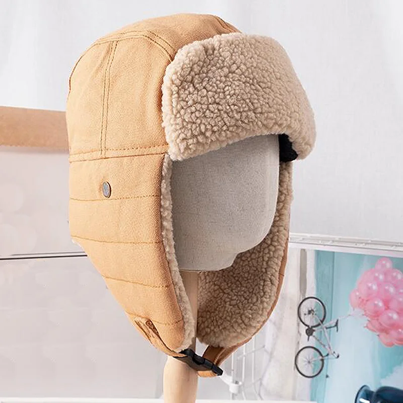 Winter Hat Windproof Cycling Skiing Winter Snow Hats Warm Bomber Hats Earflap Hat Men Women Ear Flap for Women winter hat knitted earflap hat