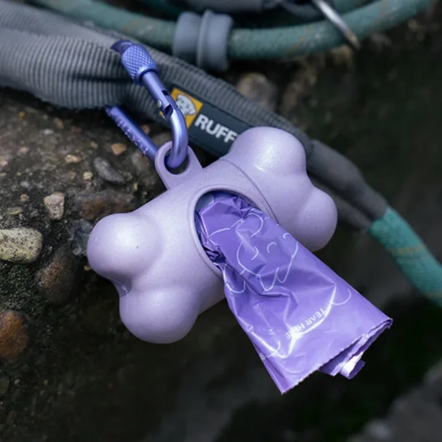 Pet Dog Poop Bag Bone Shape Dispenser Waste Garbage Carrier Holder Dispensers Poop Bag Dogs Trash Cleaning Tool Dog Pet Products 3