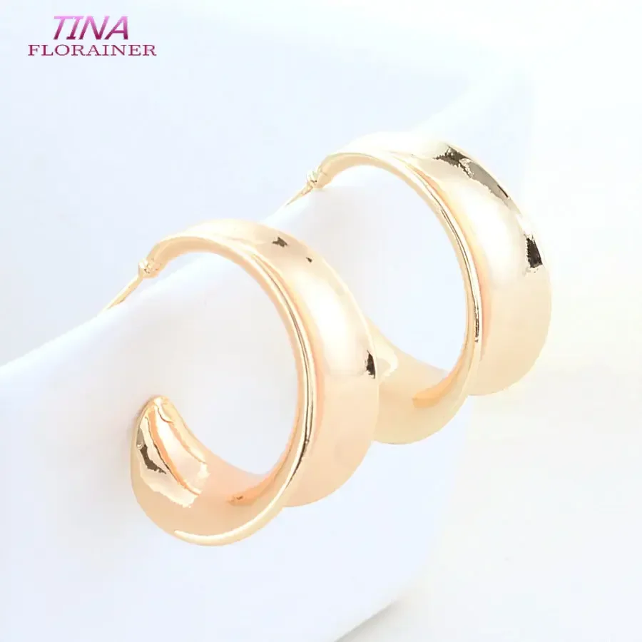 12*24.5MM 14K Gold Color Brass C Shaped Stud Earrings Pins Jewelry Making Supplies Findings